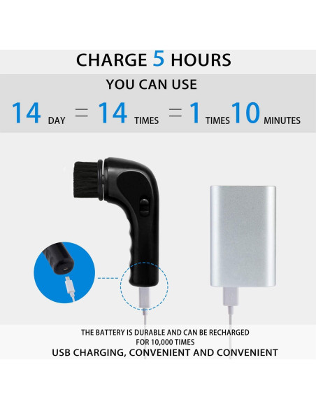 Cepillo Limpiador Eléctrico de Zapatos Sansent - Kit Completo