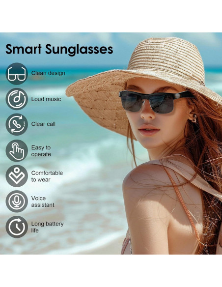 Gafas de Sol Bluetooth Polarizadas Unisex con Protección UV
