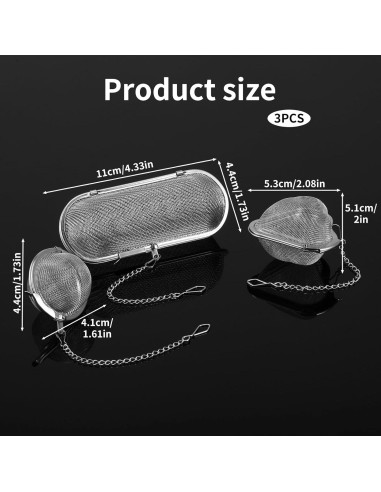 Paquete de 3 Cestas de Limpieza Ultrasónica Bruislard - Acero Inoxidable