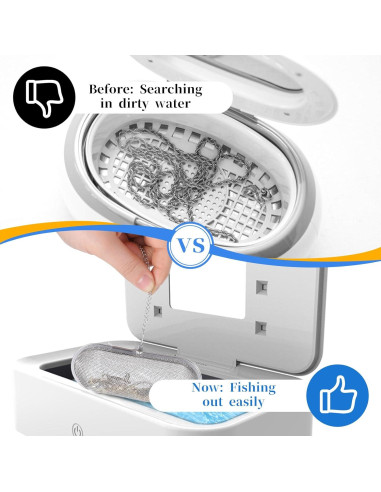Paquete de 3 Cestas de Limpieza Ultrasónica Bruislard - Acero Inoxidable
