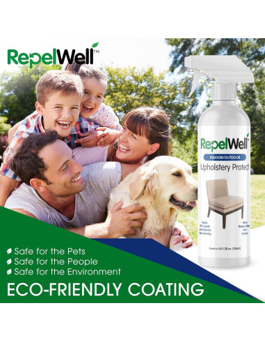 Spray Repelente de Manchas RepelWell 12oz Ecológico para Tapicería