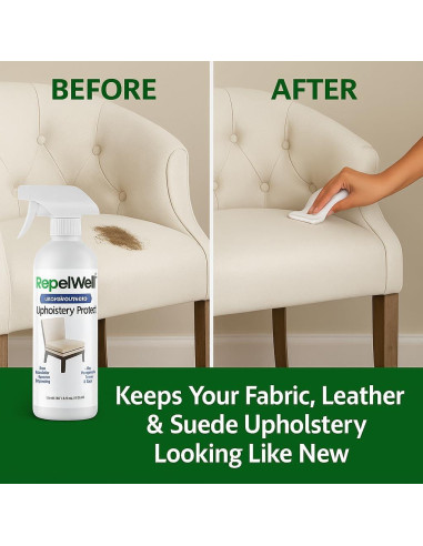 Spray Repelente de Manchas RepelWell 12oz Ecológico para Tapicería