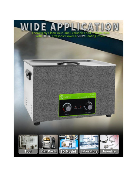 Limpiador Ultrasónico ONEZILI 30L 600W Acero Inoxidable