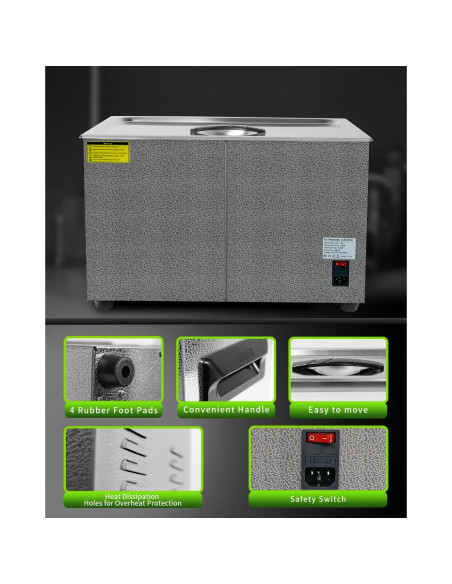 Limpiador Ultrasónico ONEZILI 30L 600W Acero Inoxidable