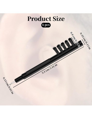 Kit de limpieza para audífonos Notoke - 6 cepillos y herramientas