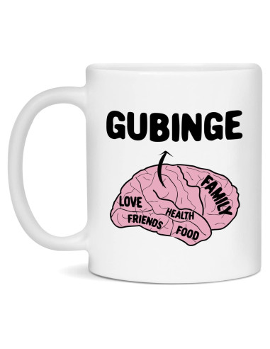 Taza de cerámica Gubinge 11 oz (311 ml) blanca