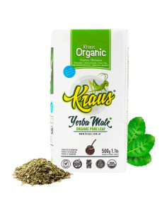 Yerba Mate Orgánica Kraus 500g - Hoja Pura