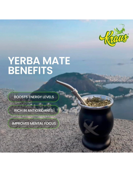 Yerba Mate Orgánica Kraus 500g - Hoja Pura