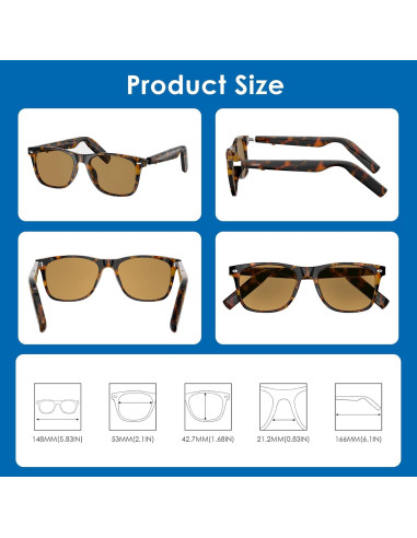 Gafas de sol inteligentes GetD con Bluetooth y traducción AI