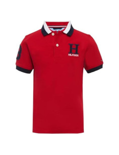 Camisa Polo Infantil Tommy Hilfiger Roja 2T a 20, Manga Corta