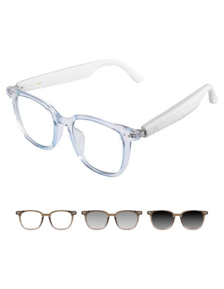 Gafas Inteligentes Bluetooth GS07 Azul con Lentes Fotocromáticas