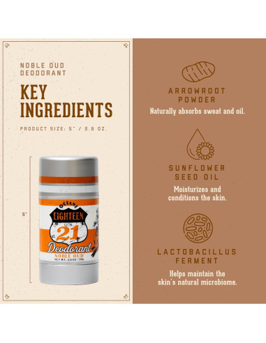 Desodorante 18.21 Man Made Noble Oud para Hombres 139g