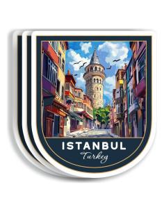 Pegatinas de Viaje Estambul ShelbyShops - 3 Pcs Impermeables
