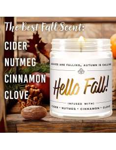 Vela Aromatizada de Soja Hola Otoño WAX & WIT - 255g 2