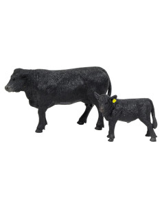 Vaca Angus y Ternero - Big Country Toys - Juguetes de Granja