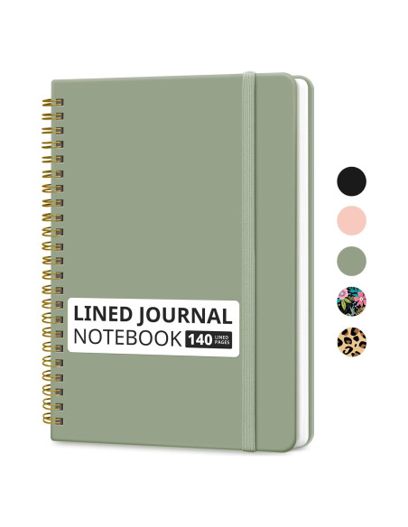 Cuaderno Espiral Rayado Taja Verde A5 140 Páginas Tapa Dura