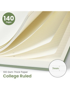 Cuaderno Espiral Rayado Taja Verde A5 140 Páginas Tapa Dura 2