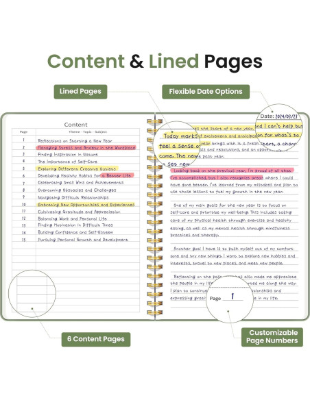 Cuaderno Espiral Rayado Taja Verde A5 140 Páginas Tapa Dura