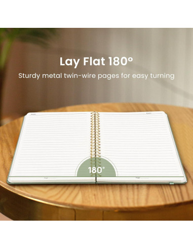 Cuaderno Espiral Rayado Taja Verde A5 140 Páginas Tapa Dura