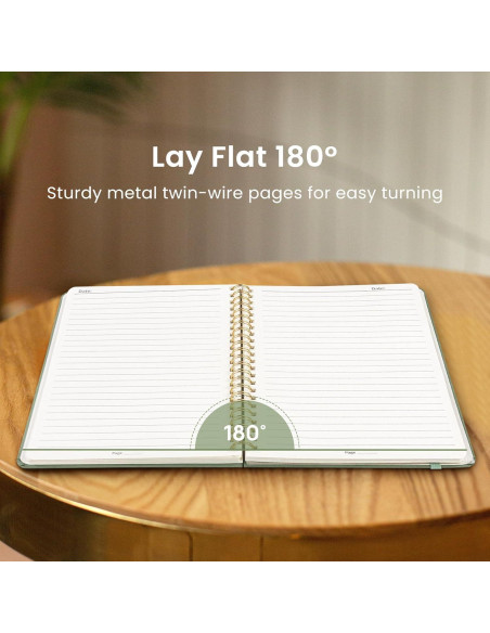 Cuaderno Espiral Rayado Taja Verde A5 140 Páginas Tapa Dura