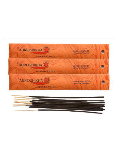 Varitas de Incienso Natural Auroshikha Neroli - Paquete de 3