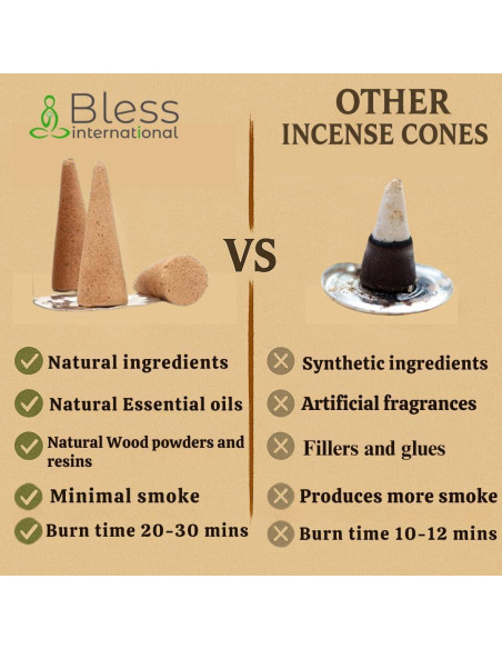 Conos de Incienso Salvia Blanca Bless International - 20 Unidades