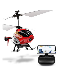 Helicóptero RC Udirc U12S Rojo con Cámara y Control APP