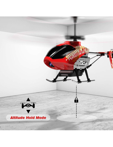 Helicóptero RC Udirc U12S Rojo con Cámara y Control APP