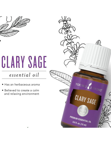 Aceite Esencial de Salvia Clary Young Living 15 ml - Aromaterapia Femenina