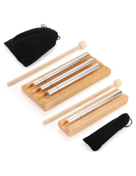 Set de Campanas de Meditación Tosnail con Mazo y Bolsas