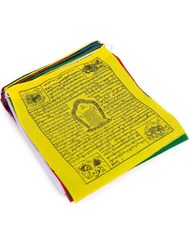 Banderas de Oración Tibetanas 25 Piezas 25x30 cm Hechas a Mano