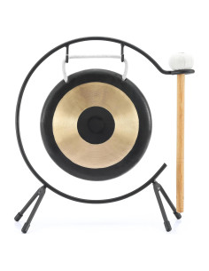 Mini Gong de Bronce 15.24 cm Ruiqnn con Soporte y Mazo