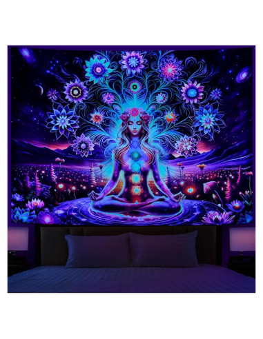 Tapestry de Meditación Siete Chakras Dermijer 150x130cm