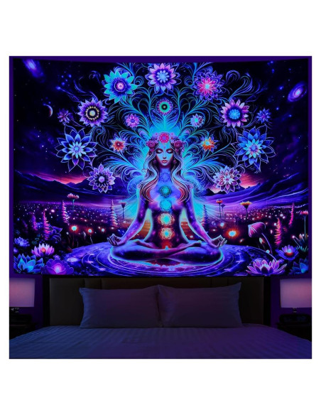 Tapestry de Meditación Siete Chakras Dermijer 150x130cm