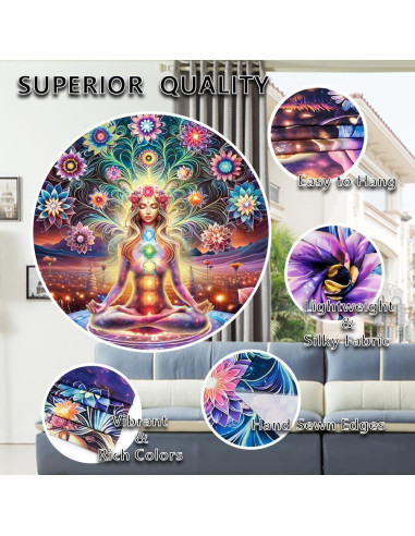 Tapestry de Meditación Siete Chakras Dermijer 150x130cm