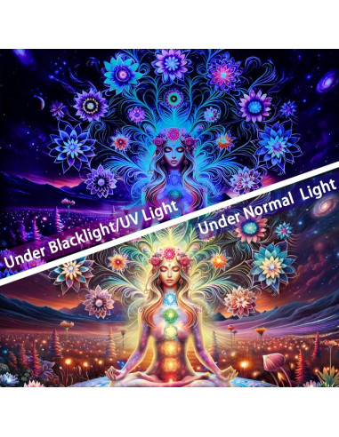 Tapestry de Meditación Siete Chakras Dermijer 150x130cm