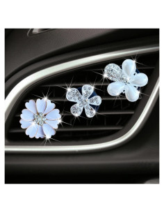 Clip de Perfume para Auto Galyacht Bling Daisy Rosa 5cm