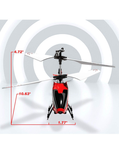 Helicóptero RC Udirc U12S Rojo con Cámara y Control APP