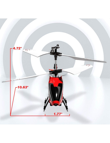 Helicóptero RC Udirc U12S Rojo con Cámara y Control APP