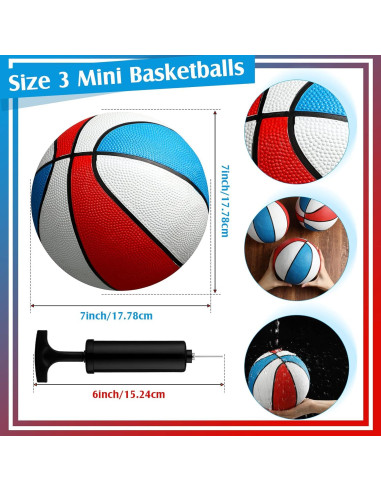Paquete de 8 Balones de Baloncesto Mini Outus 17.78 cm