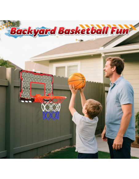 Aro de Baloncesto Mini EagleStone Plegable con 3 Pelotas