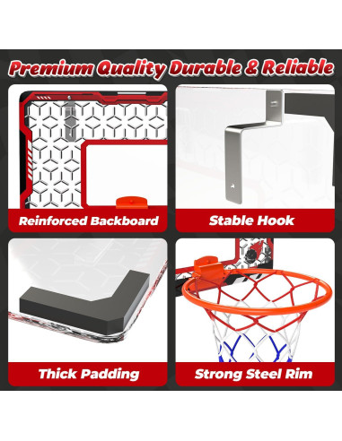Aro de Baloncesto Mini EagleStone Plegable con 3 Pelotas
