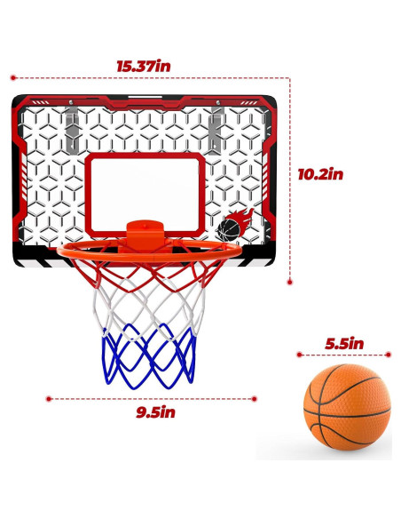 Aro de Baloncesto Mini EagleStone Plegable con 3 Pelotas