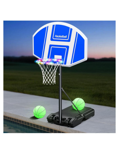 Aro de Baloncesto Ajustable Haokelball para Piscina 41-59"