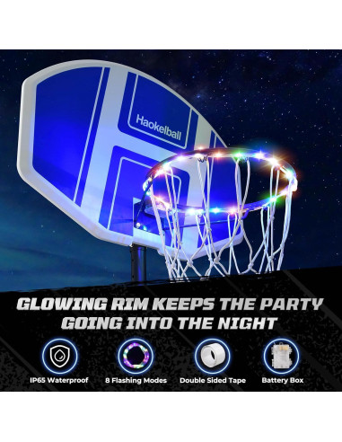 Aro de Baloncesto Ajustable Haokelball para Piscina 41-59"