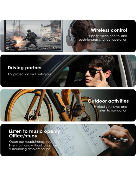 Gafas de sol inteligentes GetD GD04 con Bluetooth 5.4