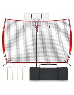 Red de Captura de Baloncesto Seenelling 3.66 x 2.74 m con Bolsa