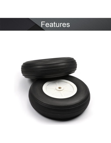 Juego de Ruedas Fielect 10.16 cm para Avión RC 2 Pcs