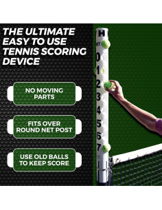 Marcador de Puntuación para Tenis Tourna SC-BK Negro 2