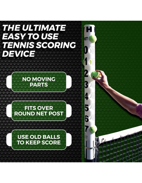 Marcador de Puntuación para Tenis Tourna SC-BK Negro